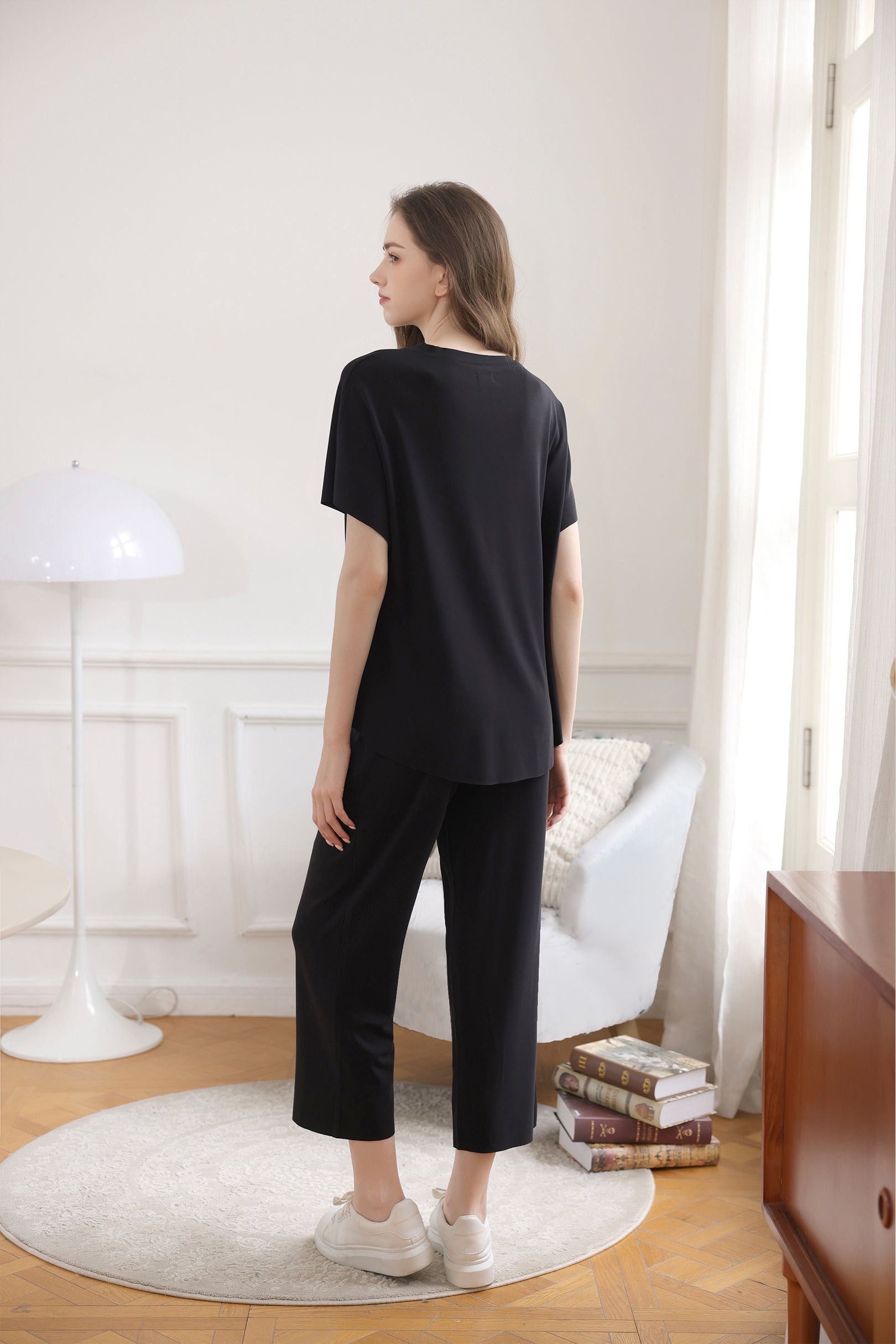 AirMode Summer Cropped Pants in Noir