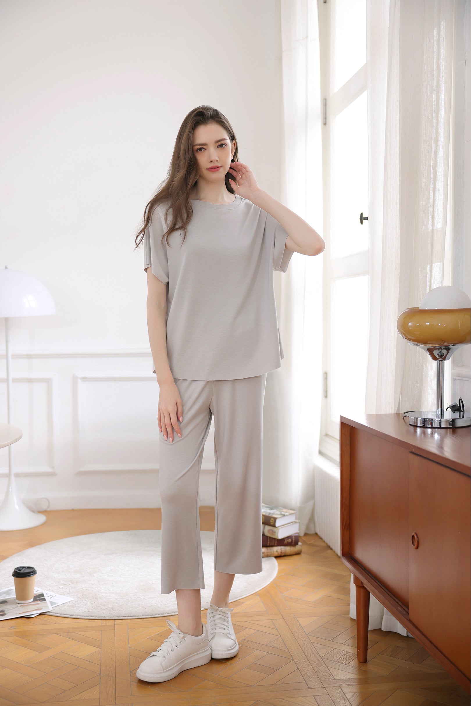 AirMode Summer Cropped Pants in Cloud Grey