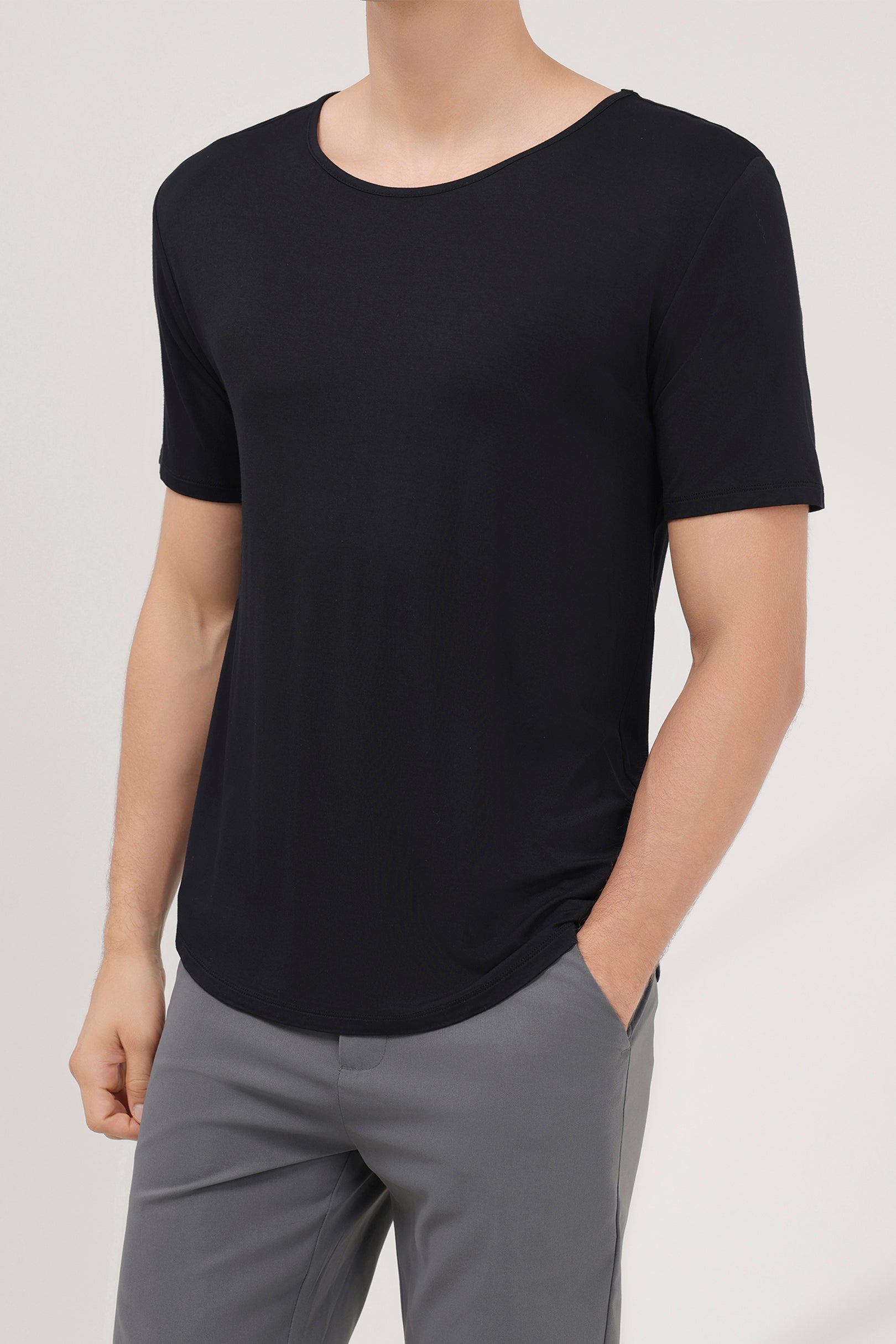 Men's Ice-Cool Lounge Tee in Noir