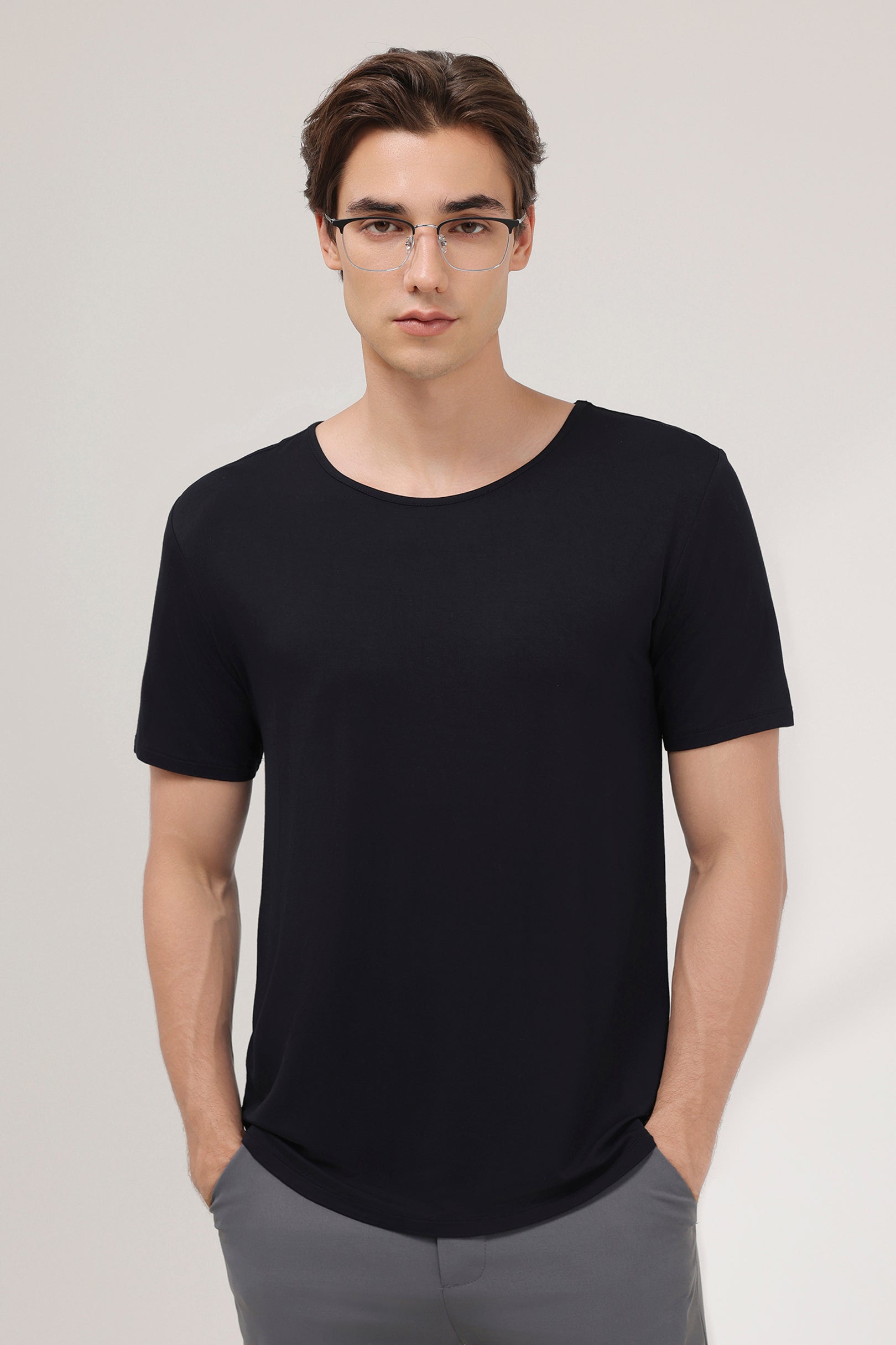 Men's Ice-Cool Lounge Tee in Noir