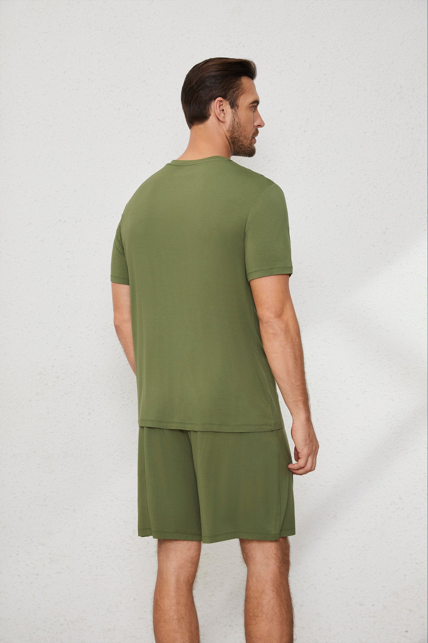 Men's Lounge Shorts in Military Green