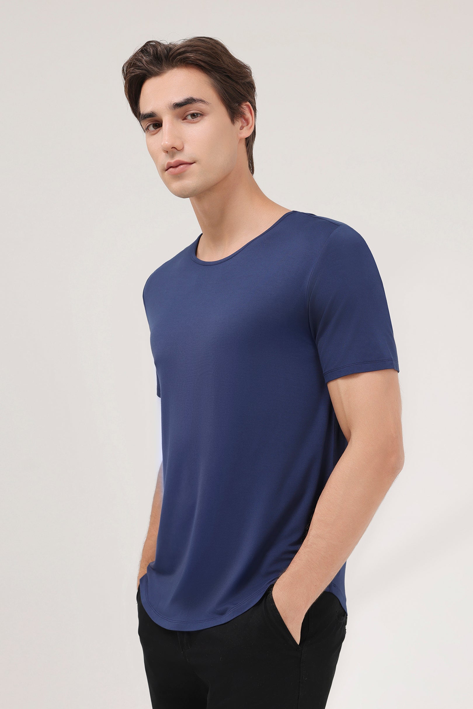 Men's Ice-Cool Lounge Tee in Midnight Blue