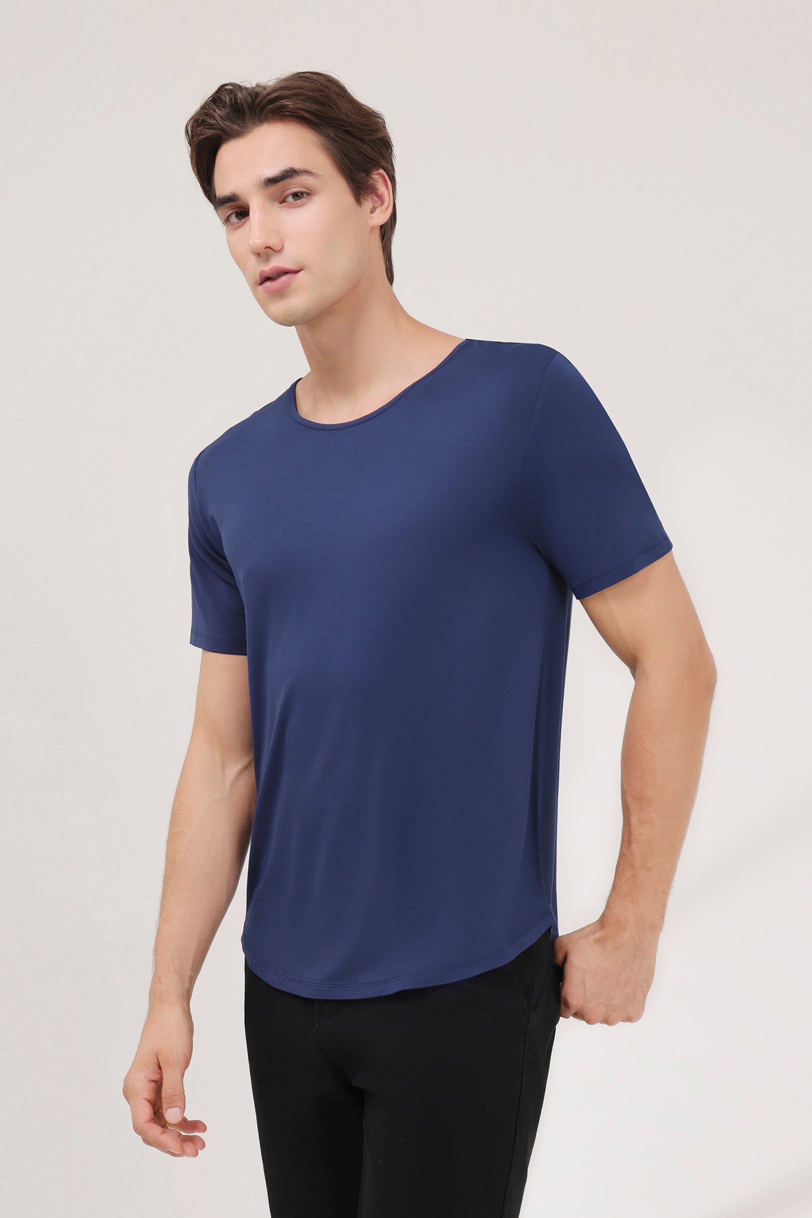 Men's Ice-Cool Lounge Tee in Midnight Blue