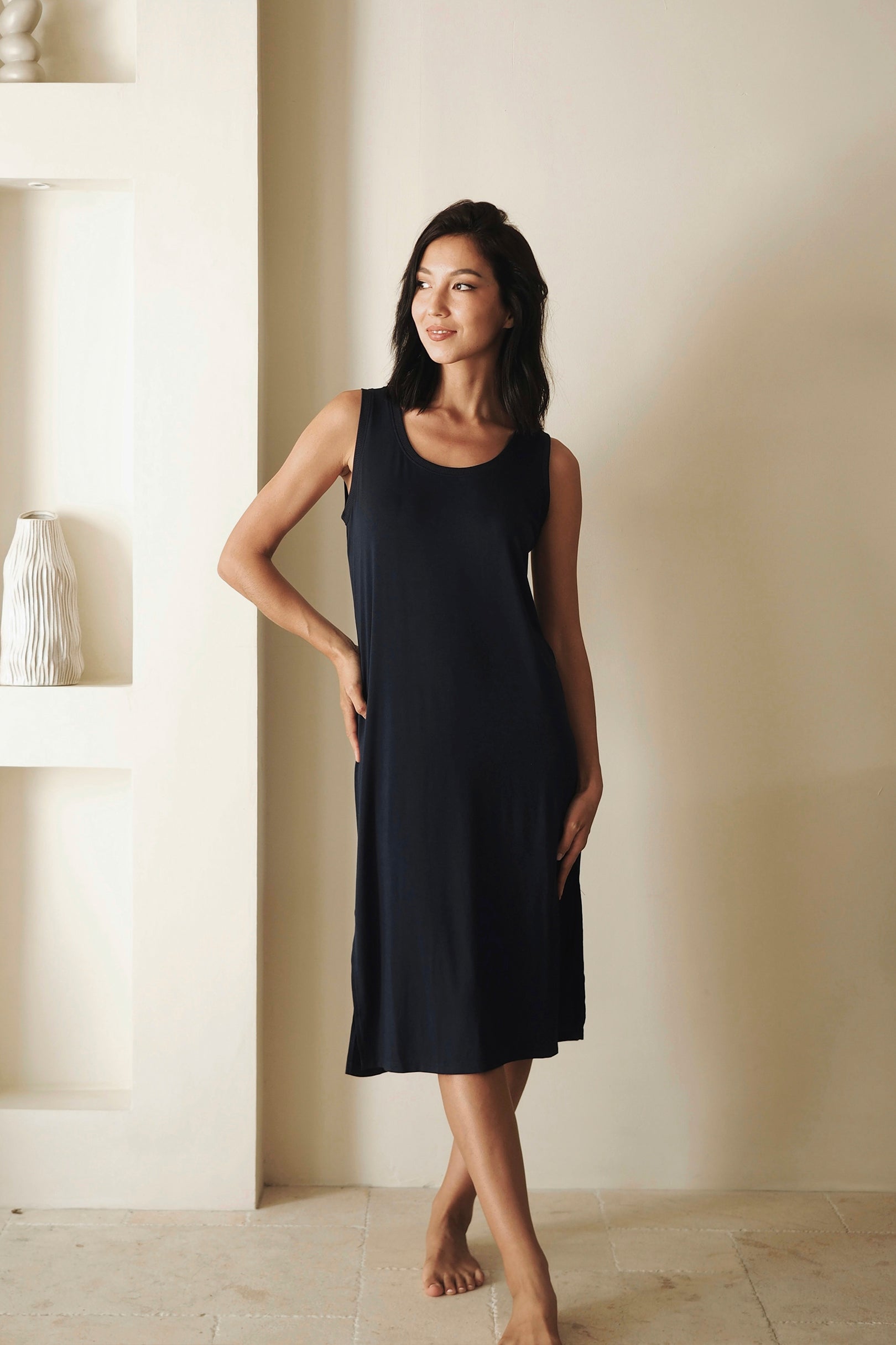 Offline Midi Dress in Midnight Blue