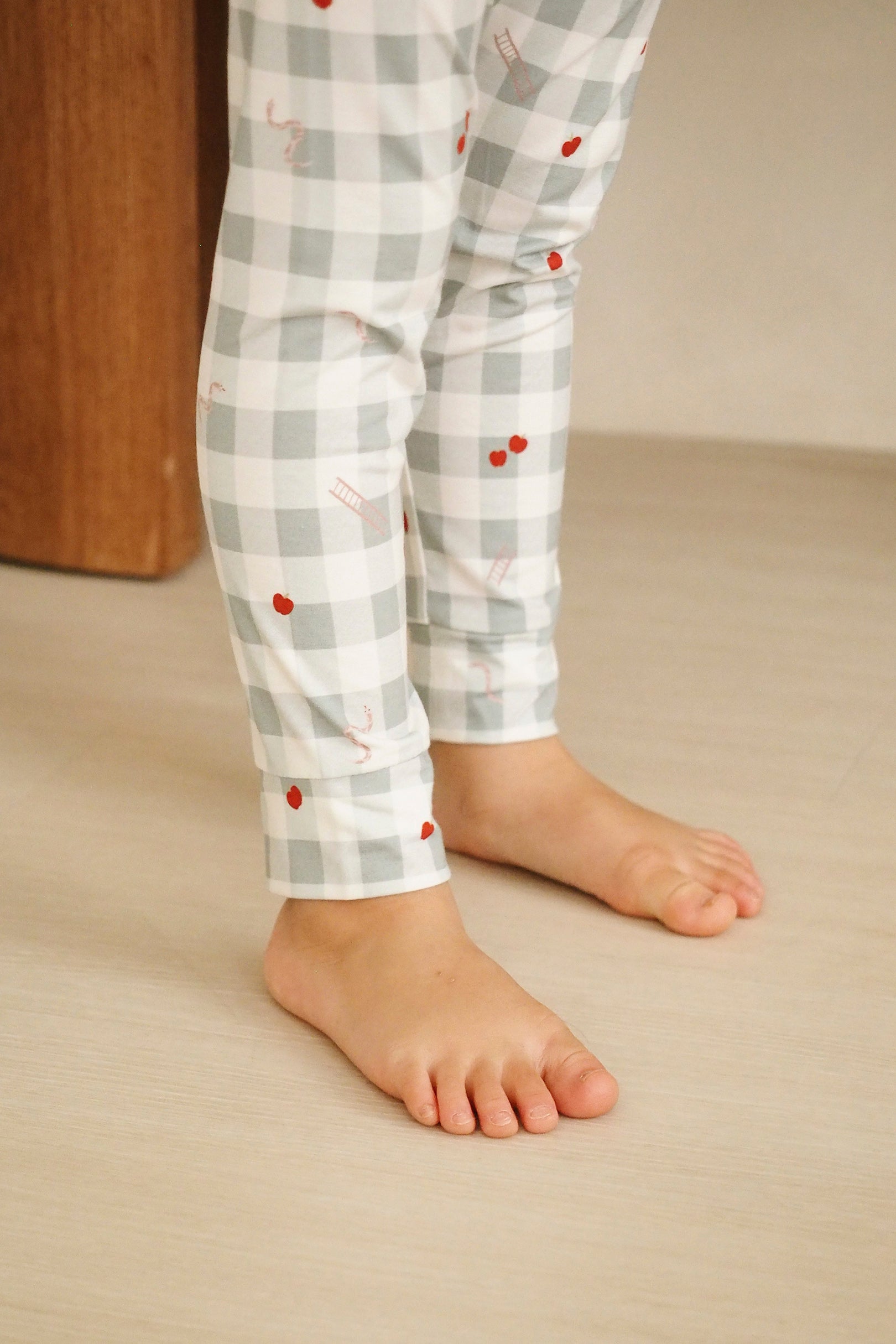 Selenightco x Sheila Sim Kids Snake & Ladder Long Pyjamas Set in Mint